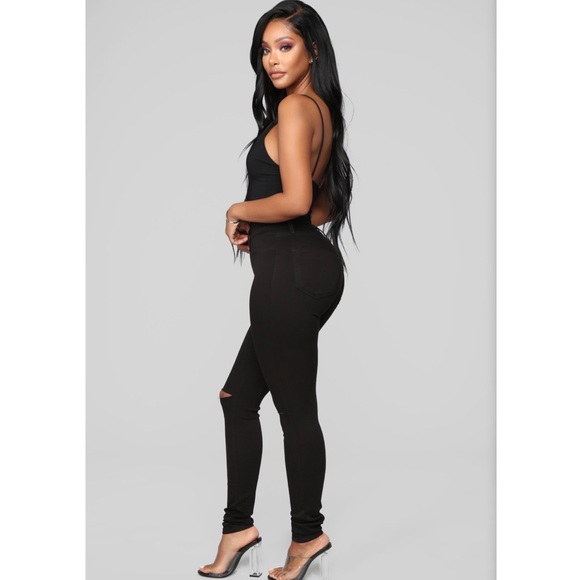 🚫SOLD Fashion Nova Black Canopy Jeans - Picture 4 of 5